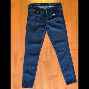 J. Crew “toothpick” dark blue denim jeans